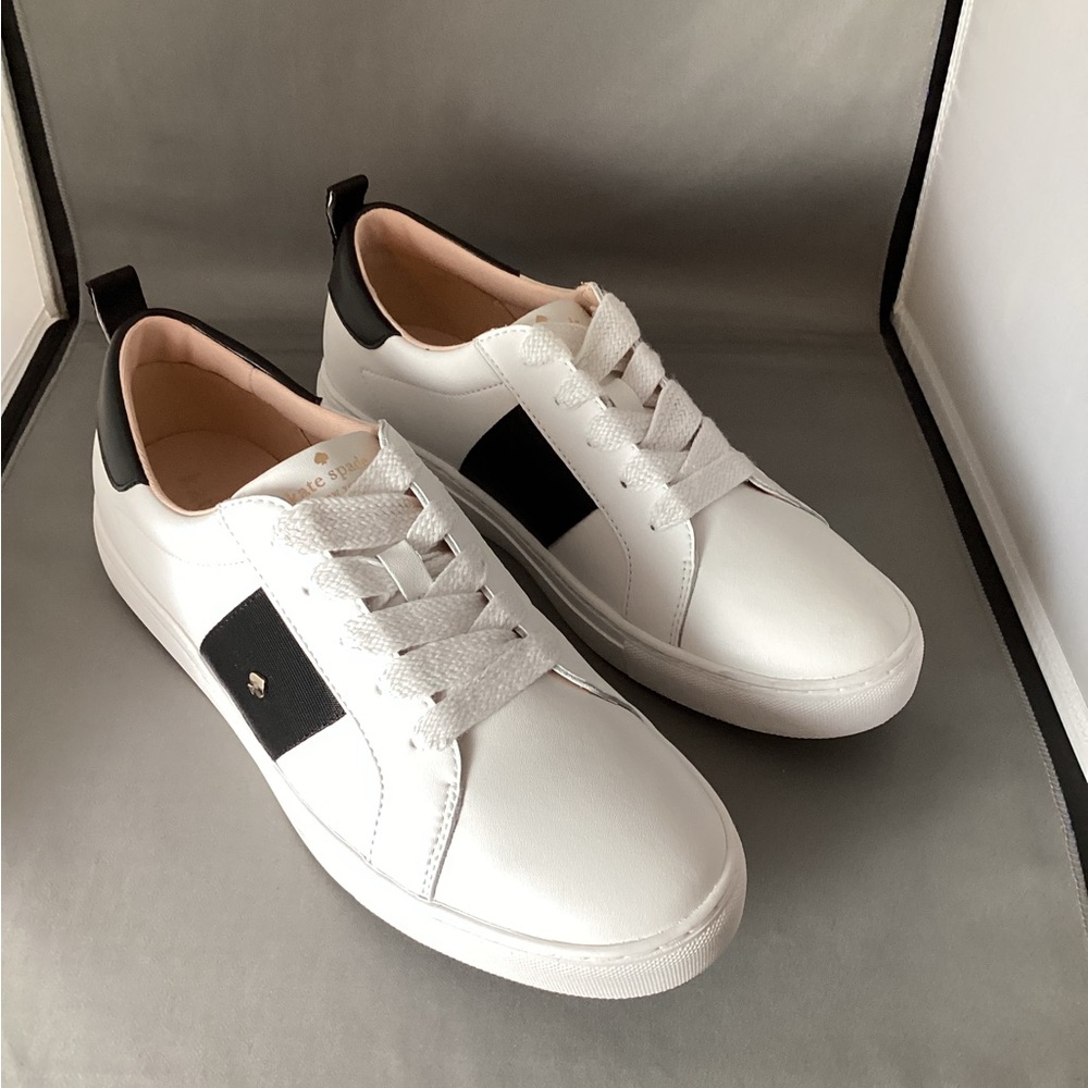 Kate Spade white with black Ardon sneaker shoes - Picture 6 of 10